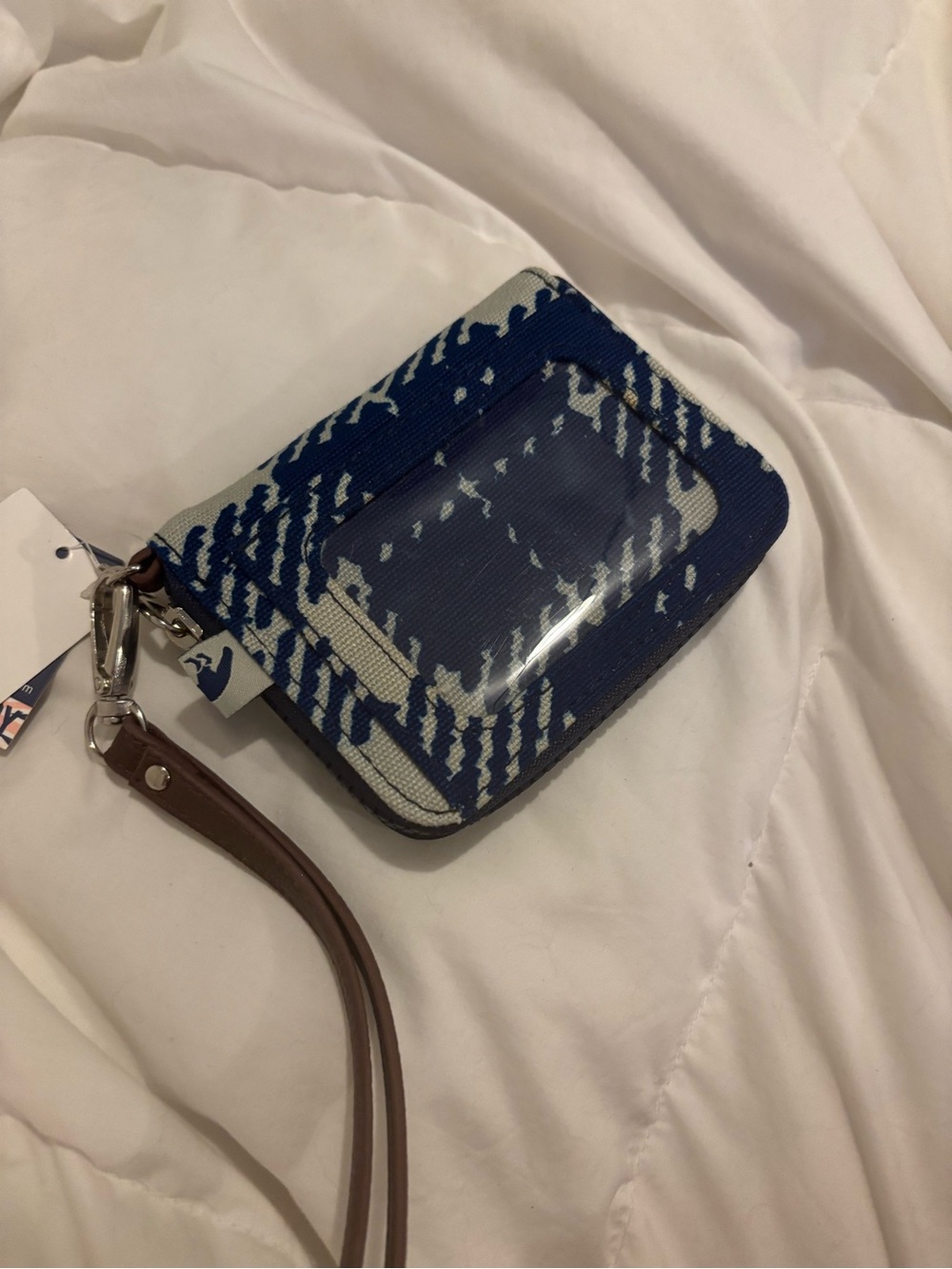 Sloane Ranger Blue Patterned Zip Wallet - Picture 3 of 3